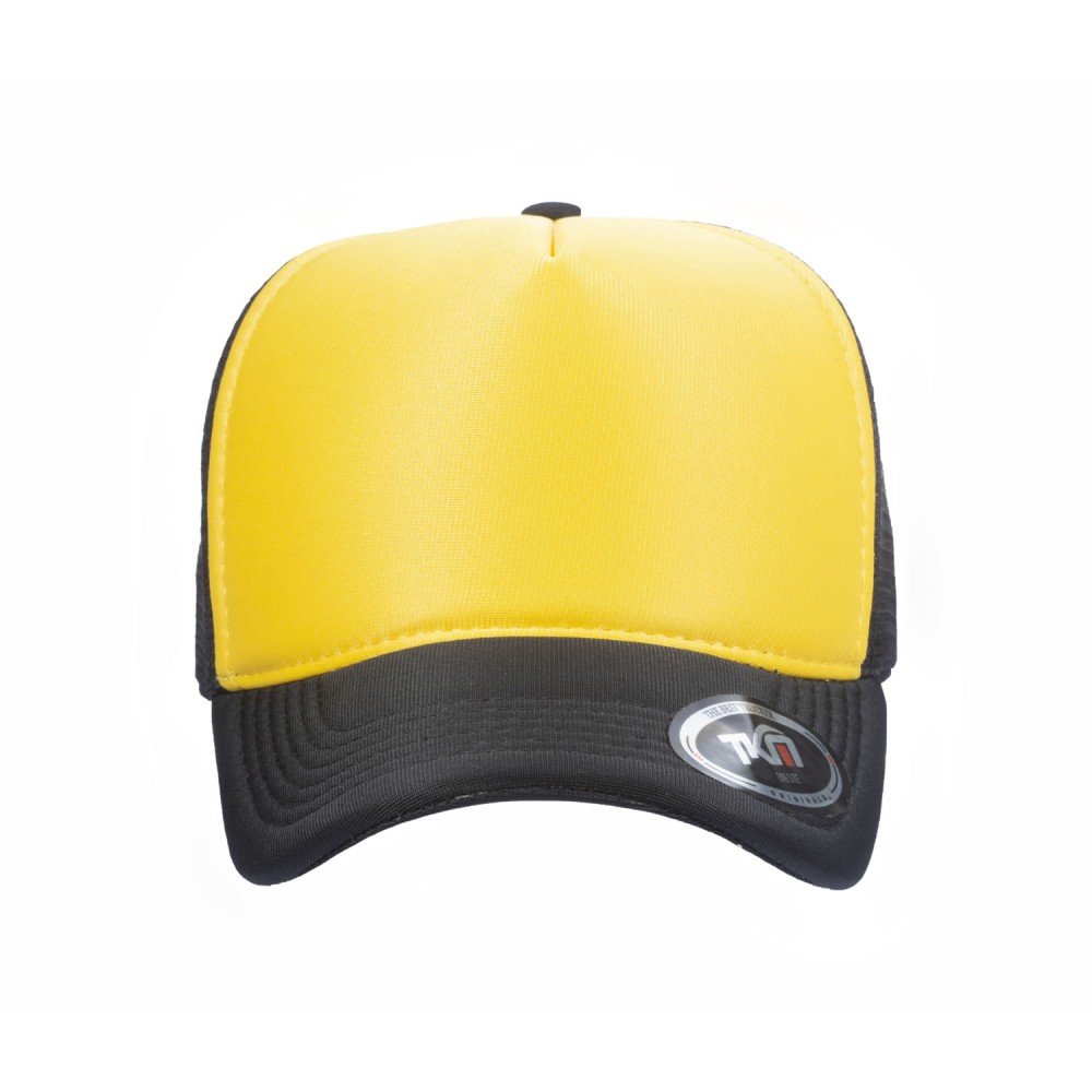 Boné Trucker Poliéster Preto Com Frente Amarela - Cód 199 - Imagem 2