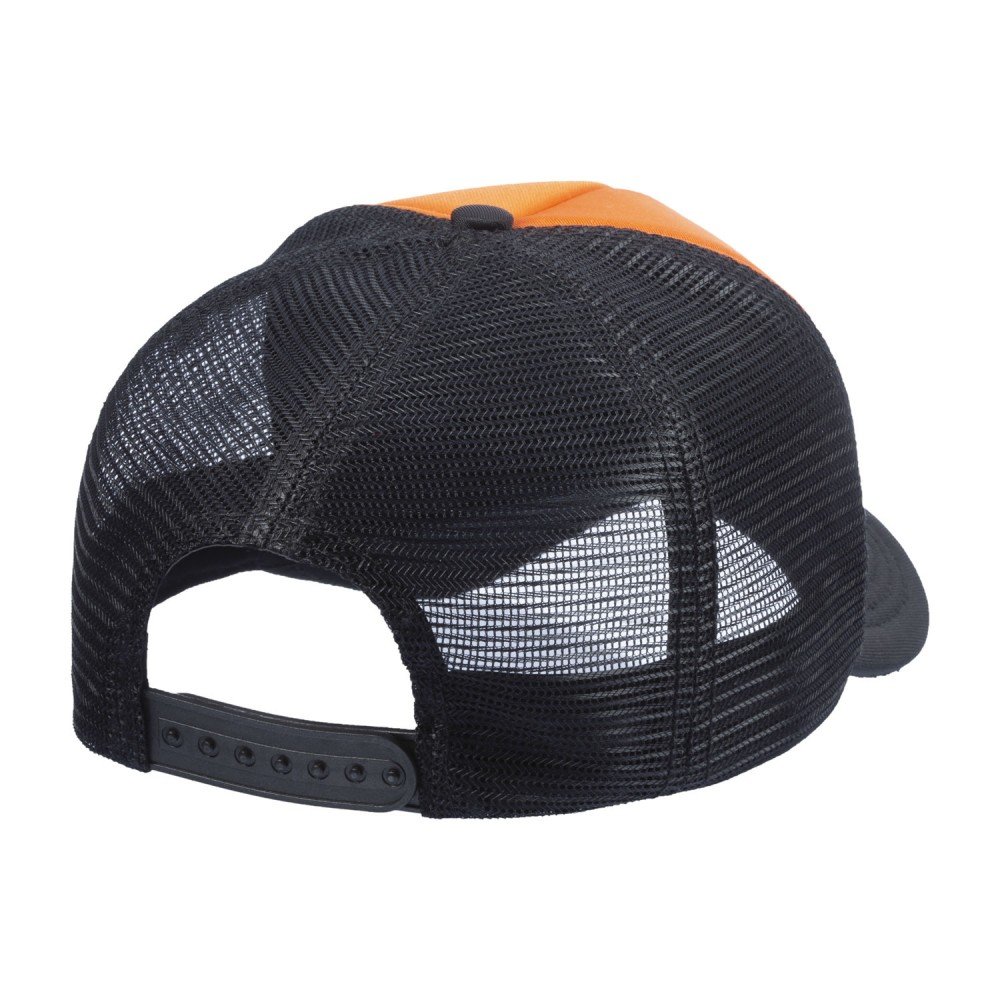 Boné Trucker Poliéster Preto com frente Laranja - Cód 200 - Imagem 3