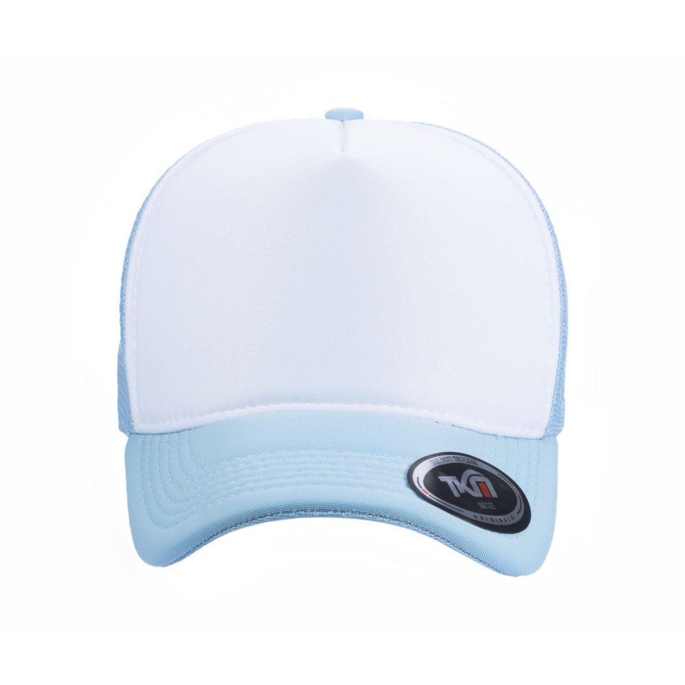 Boné Trucker Poliéster Azul Bebê Com Frente Branca - Cód 206 - Imagem 2