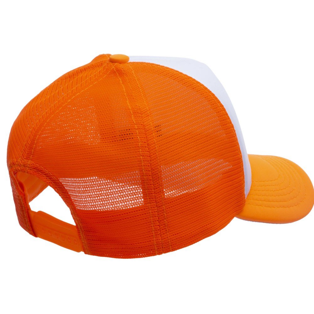 Boné Trucker Poliéster Laranja Com Frente Branca - Cód 212 - Imagem 3
