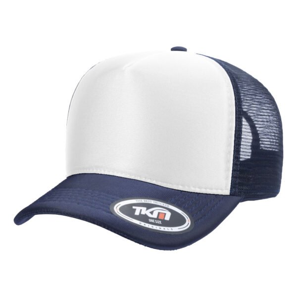 Boné Trucker Poliéster Marinho Com Frente Branca - Cód 214