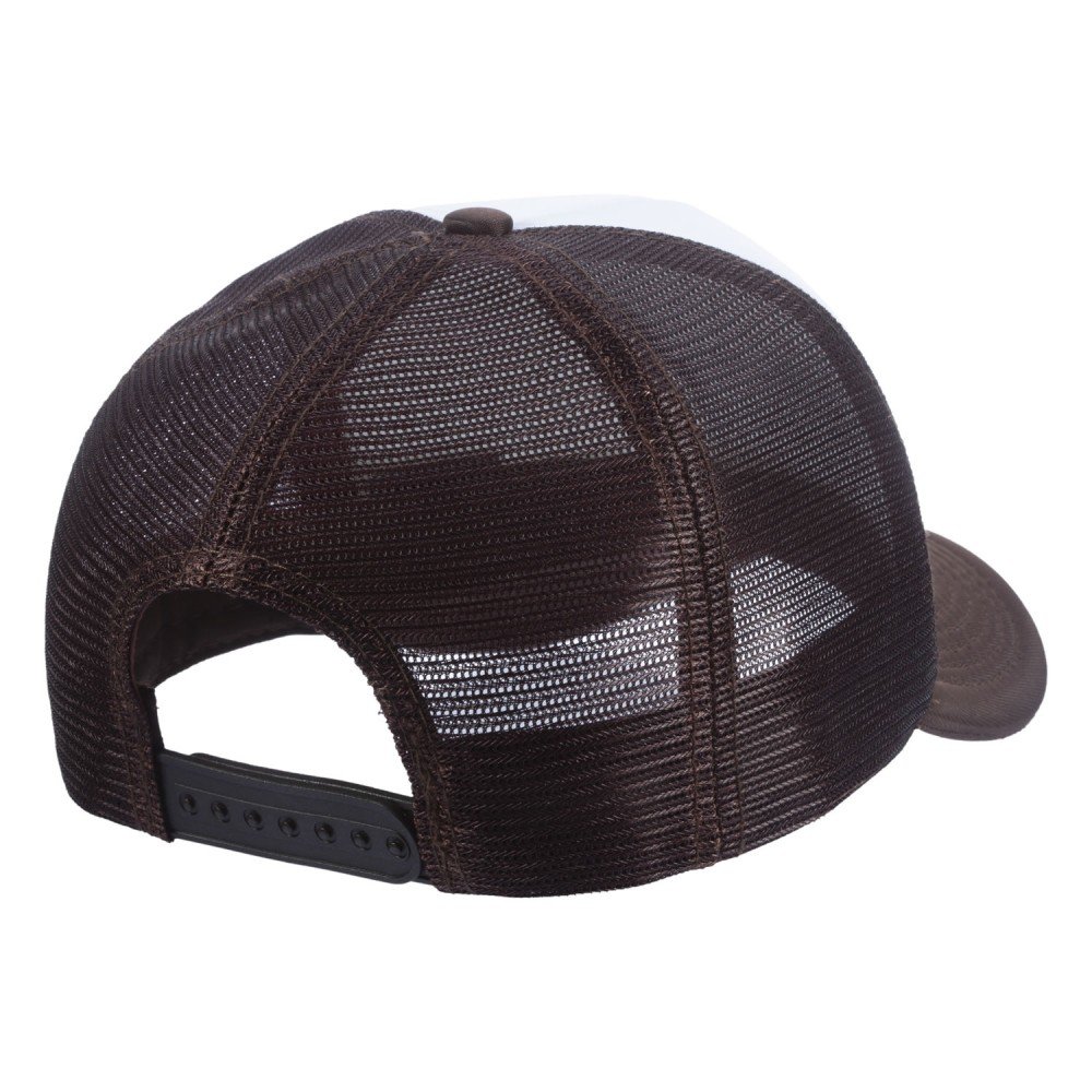 Boné Trucker Poliéster Marrom Com Frente Branca - Cód 216 - Imagem 3