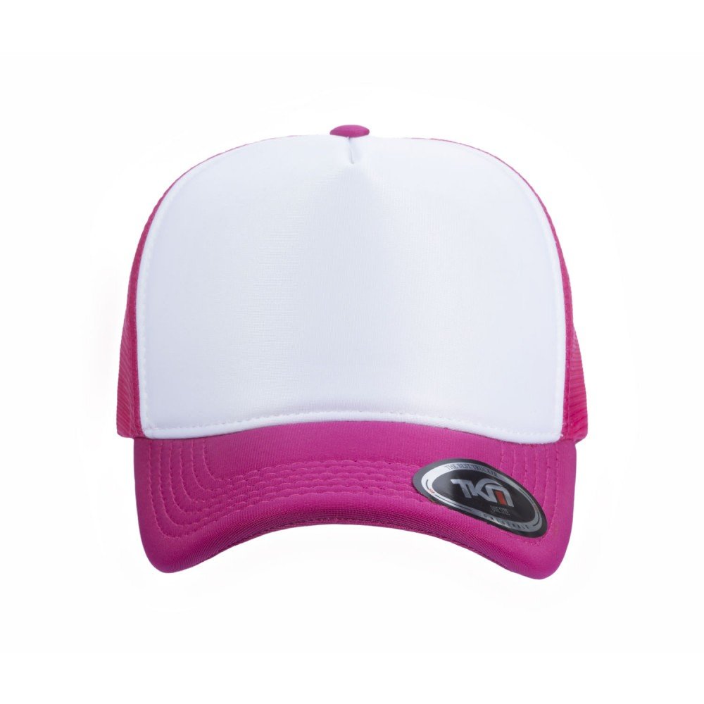 Boné Trucker Poliéster Pink Com Frente Branca - Cód 220 - Imagem 2