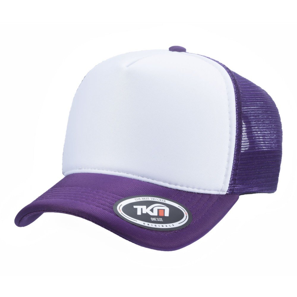 Boné Trucker Poliéster Roxo Com Frente Branca - Cód 226
