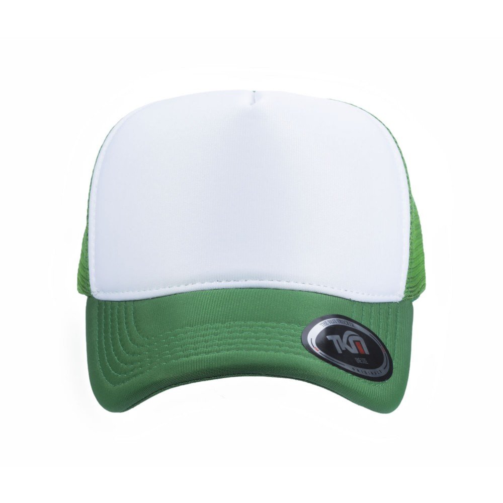 Boné Trucker Poliéster Verde Bandeira Com Frente Branca - Cód 230 - Imagem 2