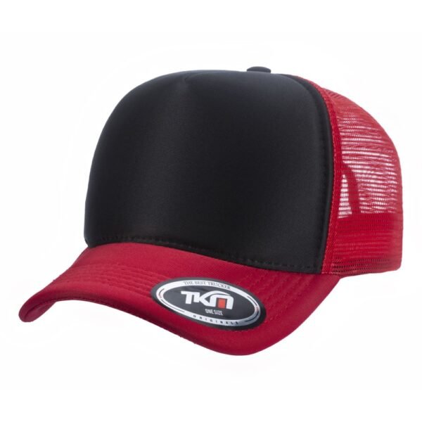 Boné Trucker Poliéster Vermelho Com Frente Preta - Cód 234
