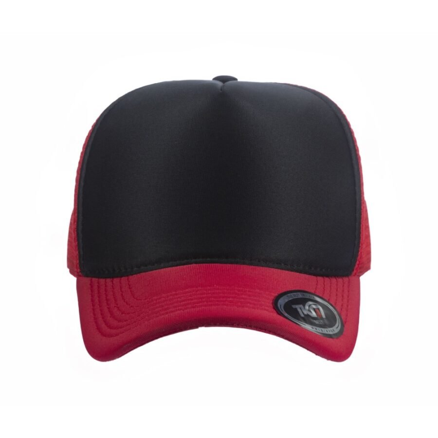 Boné Trucker Poliéster Vermelho Com Frente Preta - Cód 234 - Imagem 2