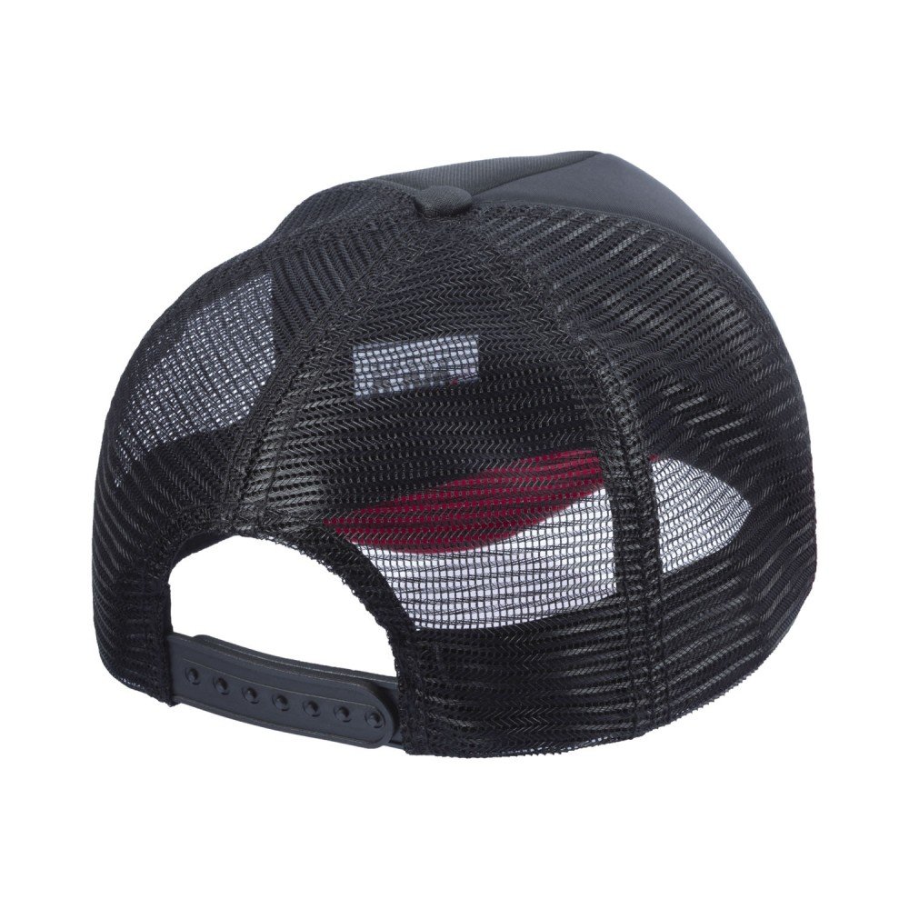 Boné Trucker Poliéster Preto Com Aba Vermelha - Cód 462 - Imagem 3