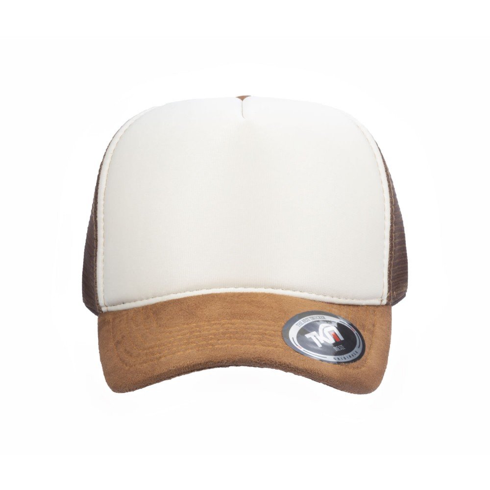 Boné Trucker Poliéster Caramelo Com Frente Bege - Cód 240 - Imagem 2