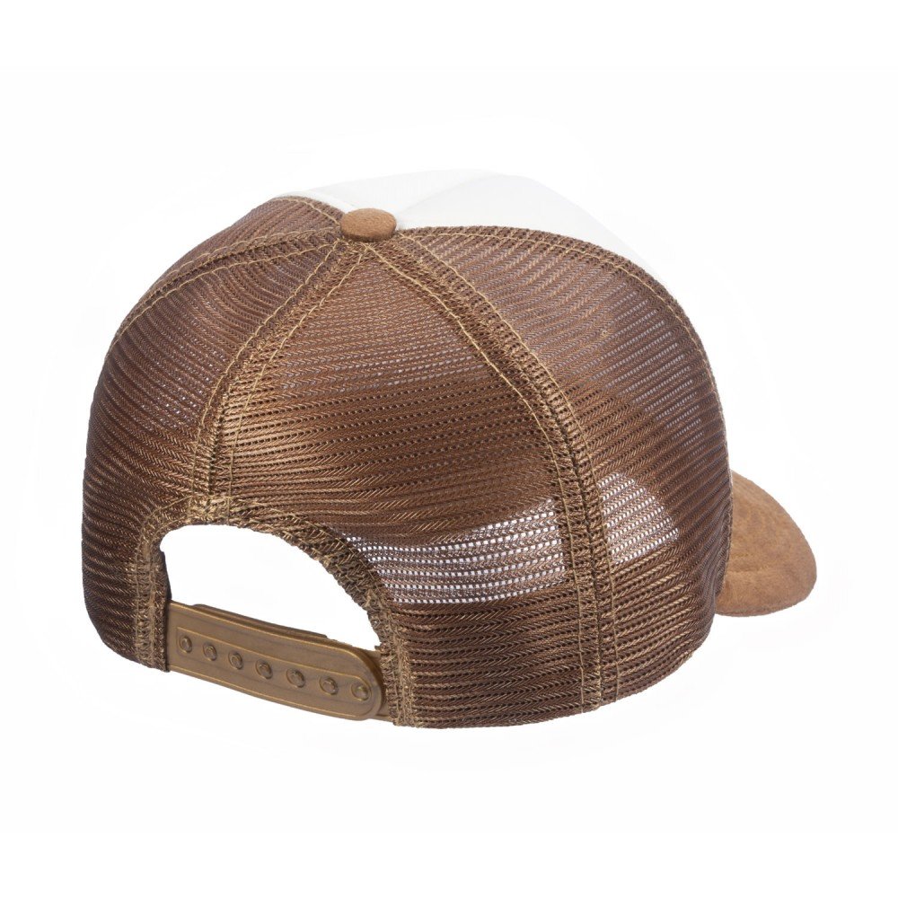 Boné Trucker Poliéster Caramelo Com Frente Bege - Cód 240 - Imagem 3