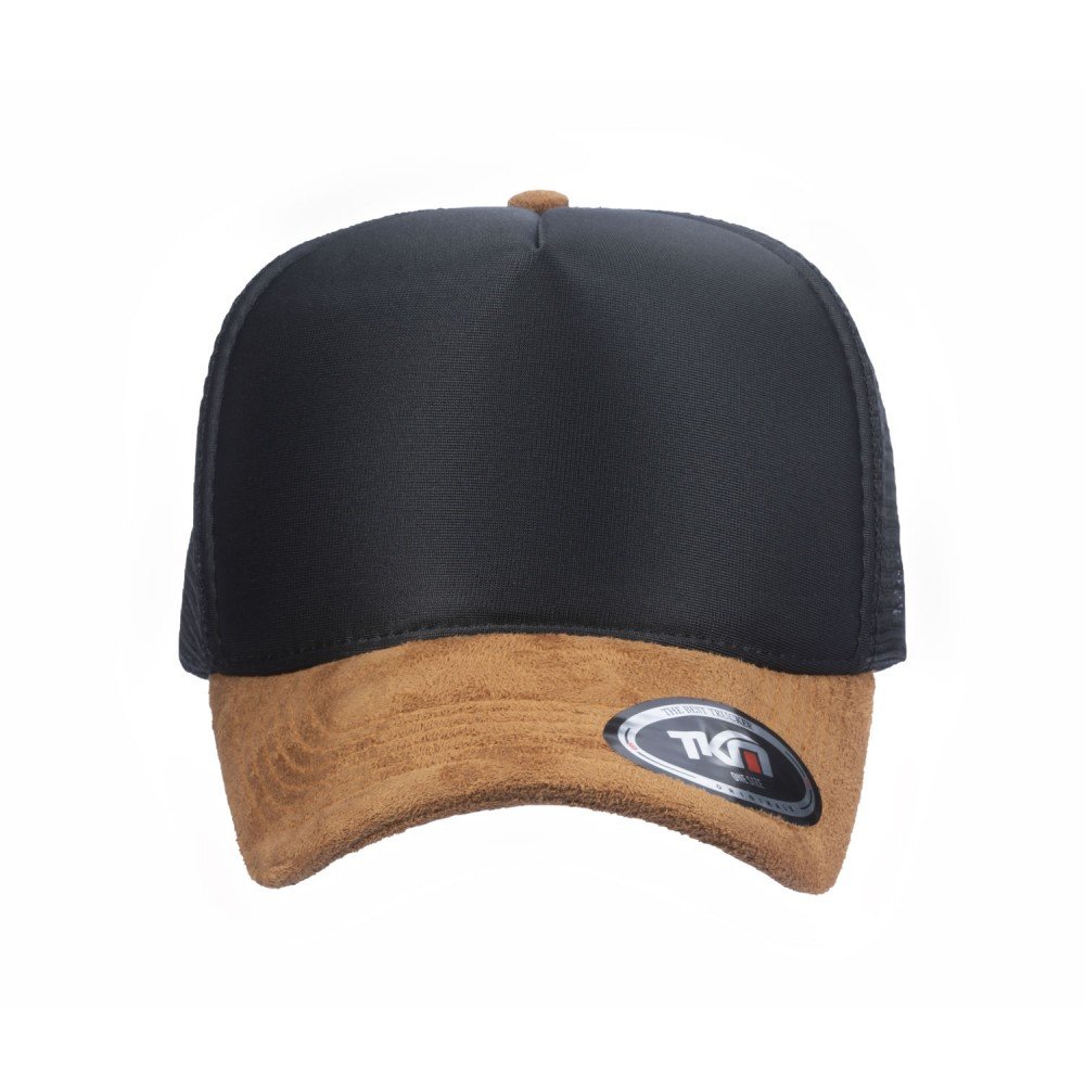 Boné Trucker Poliéster Preto Com Aba Caramelo - Cód 202 - Imagem 2