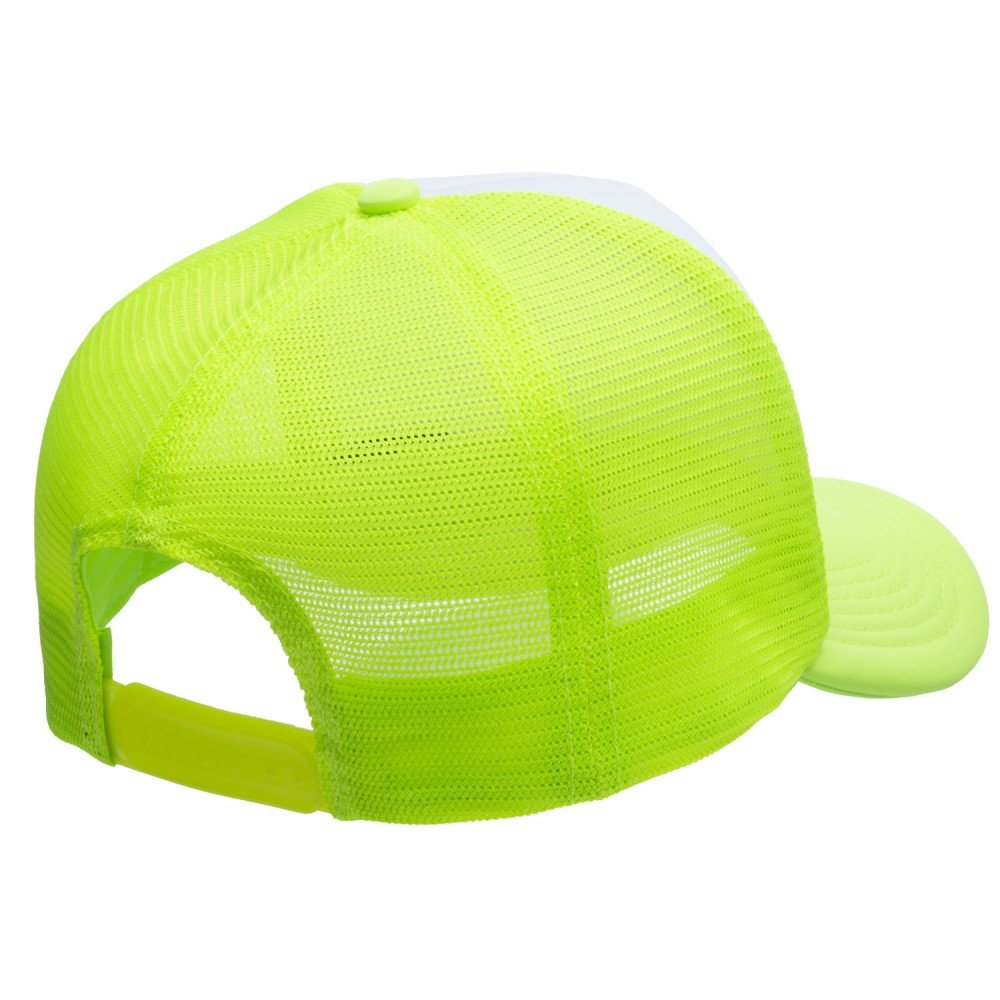 Boné Trucker Poliéster Amarelo Fluor Com Frente Branca - Cód 246 - Imagem 3