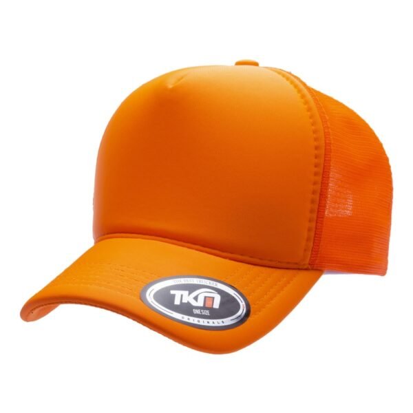 Boné Trucker Poliéster Laranja Fluor - Cód 247