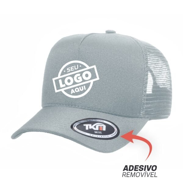 Boné Trucker Sarja Poliéster Cinza - Cód 597