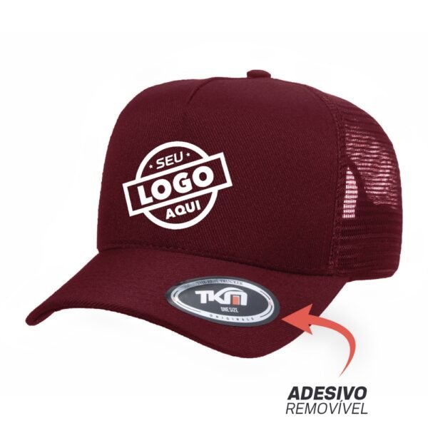 Boné Trucker Sarja Poliéster Vinho - Cód 899