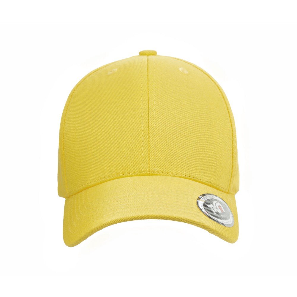 Boné 6 Painéis Sarja Algodão Amarelo - Cód 382 - Imagem 2