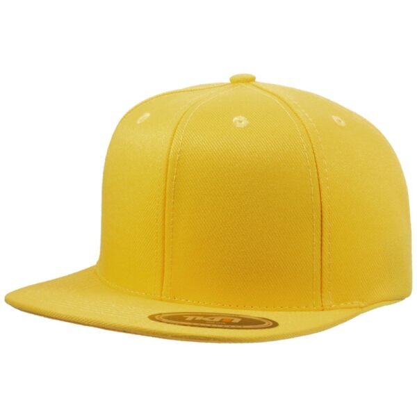 Boné 6 Painéis Aba Reta Amarelo - Cód 535