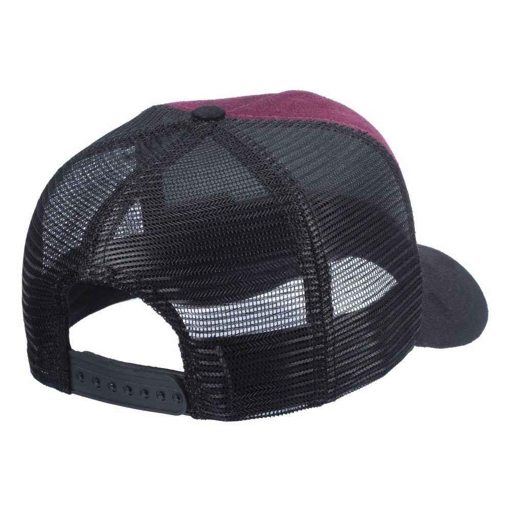 Boné Trucker Camurça Preto Com Frente Vinho - Cód 882 - Imagem 3
