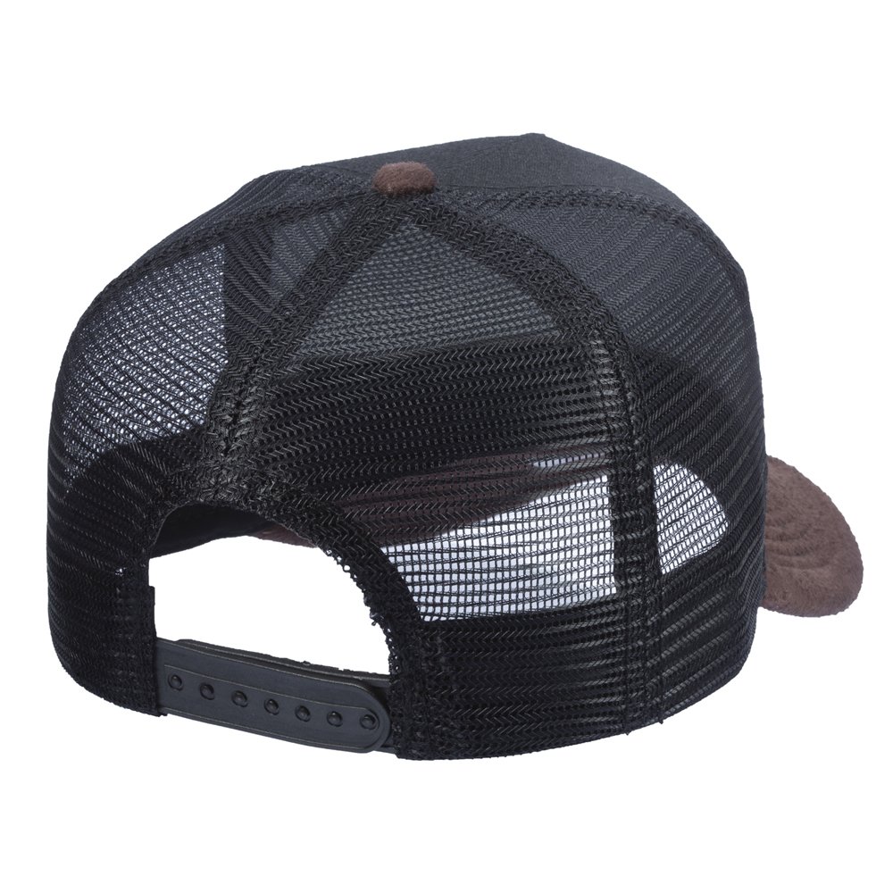Boné Trucker Blend Preto Com Aba Marrom - Cód 883 - Imagem 3