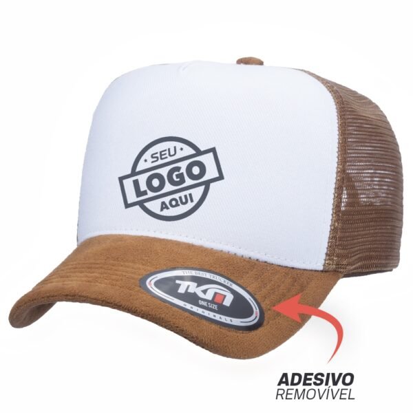 Boné Trucker Blend Caramelo Com Frente Pipoca - Cód 884