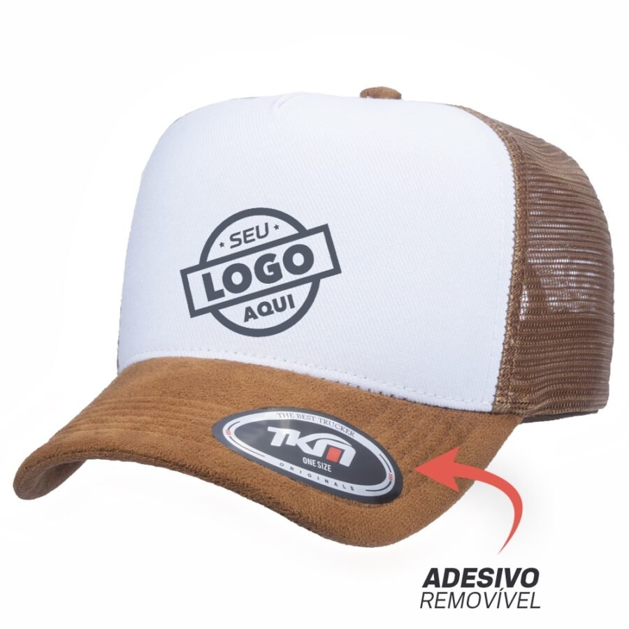 Boné Trucker Blend Caramelo Com Frente Pipoca - Cód 884