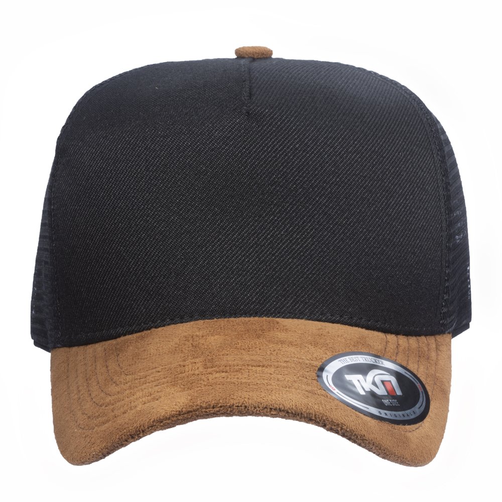 Boné Trucker Blend Preto Com Aba Caramelo - Cód 886 - Imagem 2